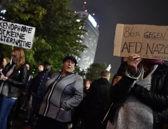 הפגנה בבחירות לגרמניה