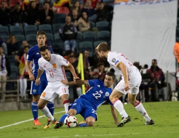 נבחרת ישראל משחקת נגד נבחרת ספרד