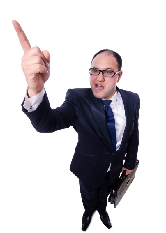 איש עסקים מתעצבן