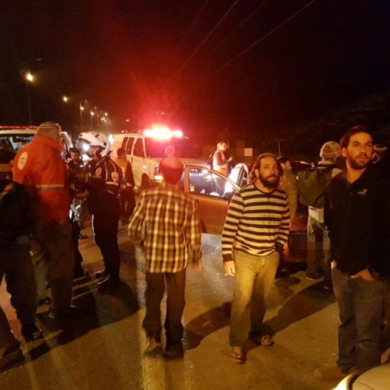 זירת הפיגוע ליד חוות גלעד