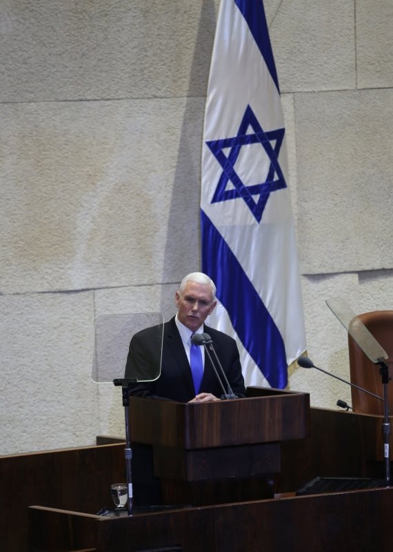 סגן נשיא ארה"ב מייק פנס בכנסת