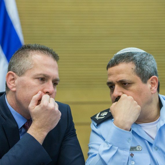 השר לביטחון פנים גלעד ארדן ומפכ"ל המשטרה רוני אלשיך