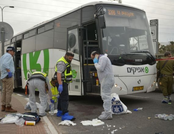 זירת הפיגוע באריאל