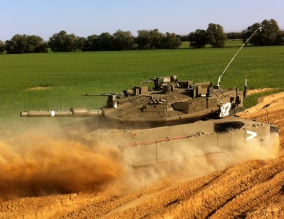 טנק מסייר ביישובי עוטף עזה