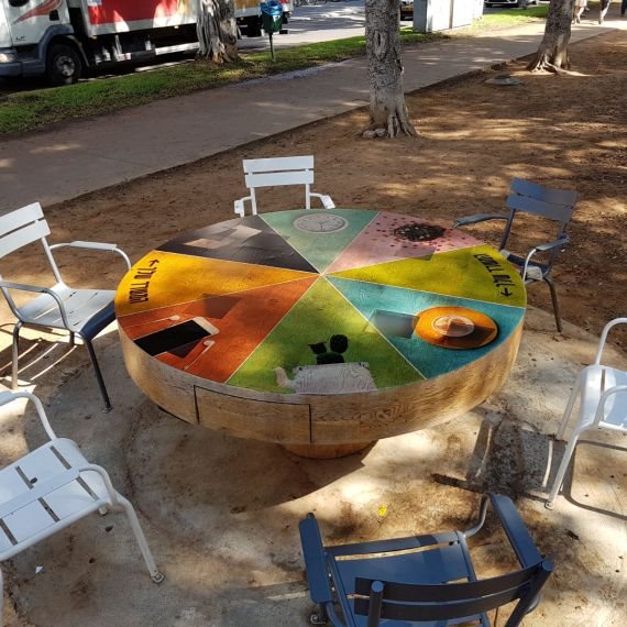 שולחן חכם בשדרות רוטשילד