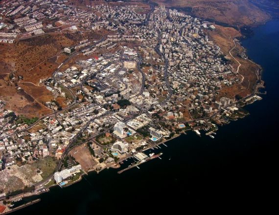 העיר טבריה - צילום אווירי