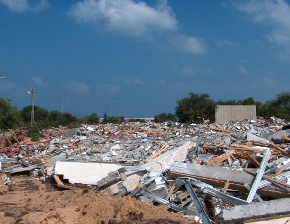 שרידי בית בכפר דרום לאחר ההינתקות