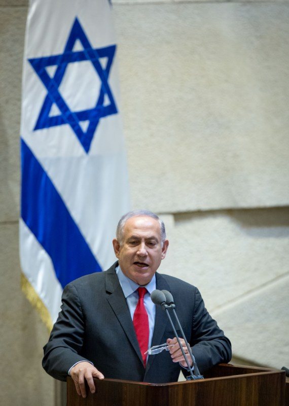 בנימין נתניהו נואם בכנסת