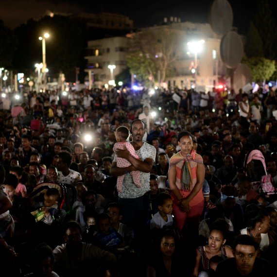 הפגנת מהגרים מאפריקה