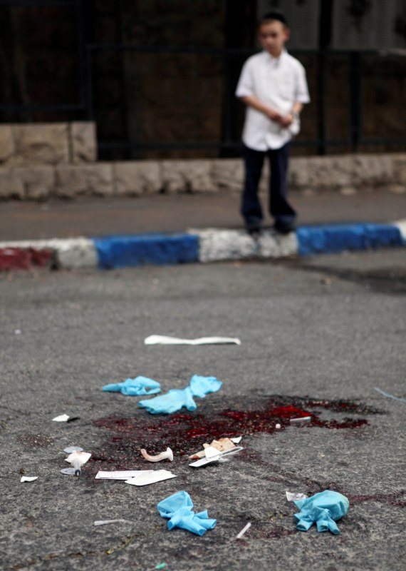 זירת התאונה בירושלים