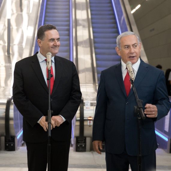 בנימין נתניהו והשר ישראל כץ