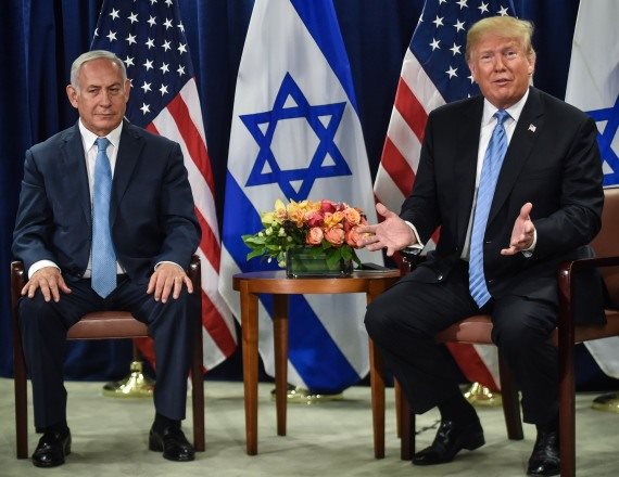 נשיא ארה"ב דונלד טראמפ וראש הממשלה בנימין נתניהו