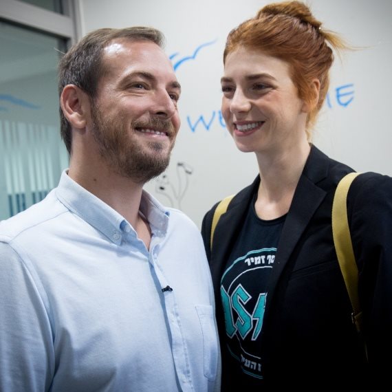 מאיה ורטהיימר ואסף זמיר ביום הבחירות לרשויות המקומיות