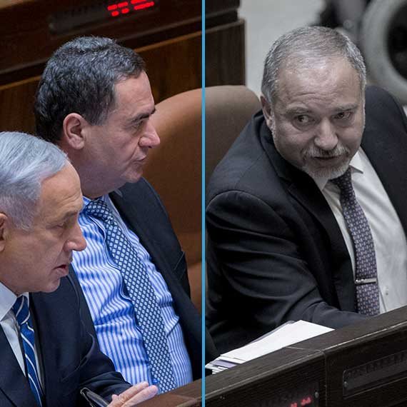 כבר לא חולקים שולחן. ליברמן, כ"ץ - וגם ראש הממשלה נתניהו