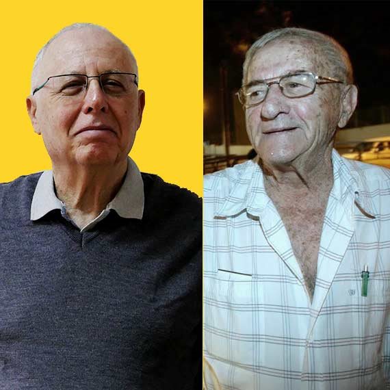 מימין: שייע גלזר ז"ל ודני דבורין