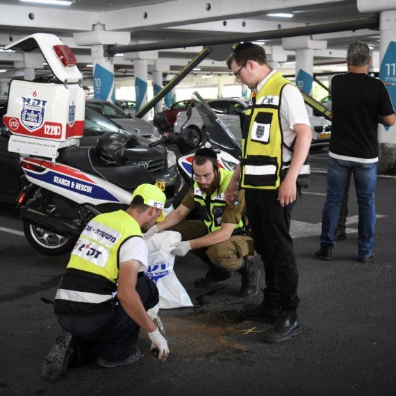 זירת האירוע בחניון ברמלה