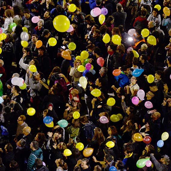 ההפגנות בברצלונה, אמש