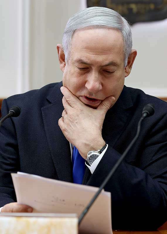 עובד מהבית. נתניהו