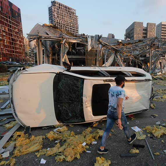 הפיצוץ העצום בלבנון