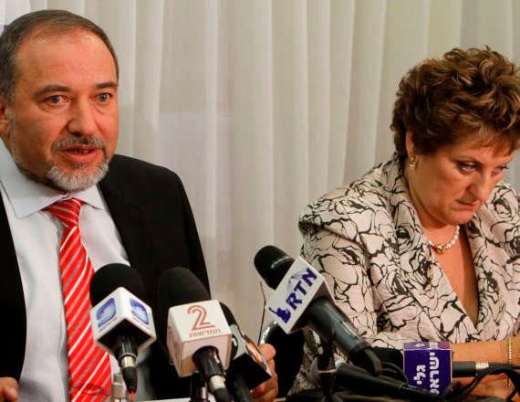 פאינה קירשנבאום ואביגדור ליברמן - צילום ארכיון