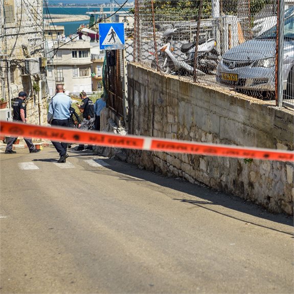 זירת האירוע בחיפה