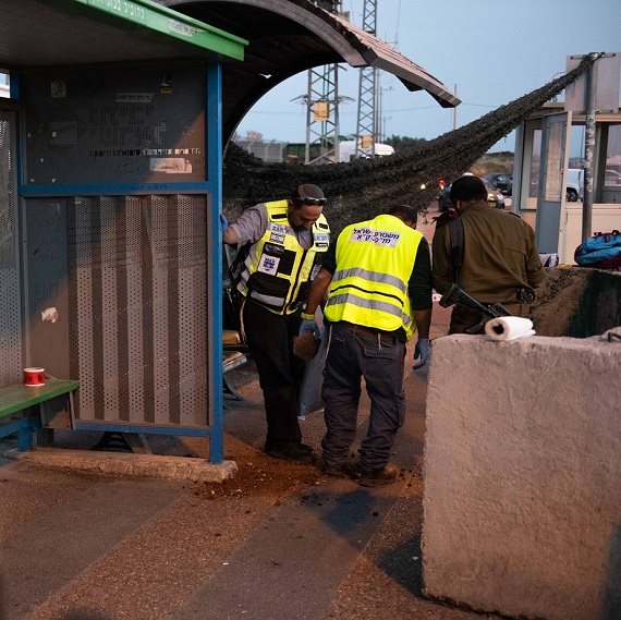 זירת הפיגוע בצומת תפוח