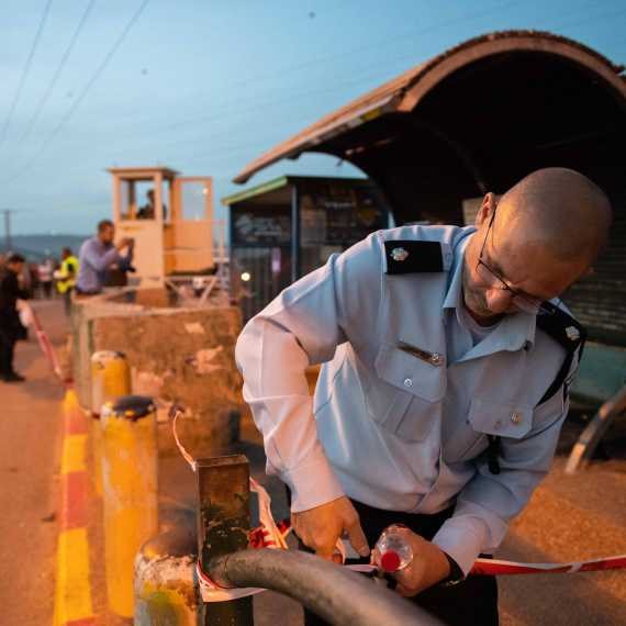 זירת הפיגוע בצומת תפוח