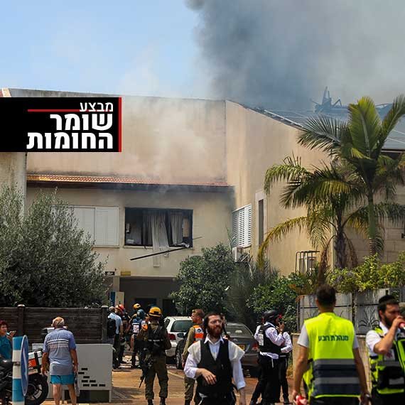 פגיעה ישירה של רקטה בבית באשדוד