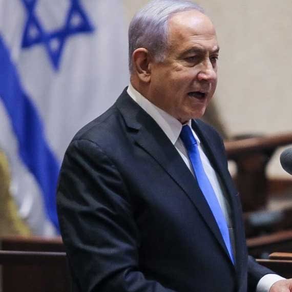 בנימין נתניהו בעת השבעת הממשלה החדשה, אמש (א')