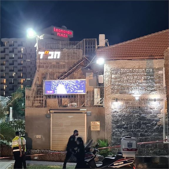 זירת קריסת העץ בטבריה