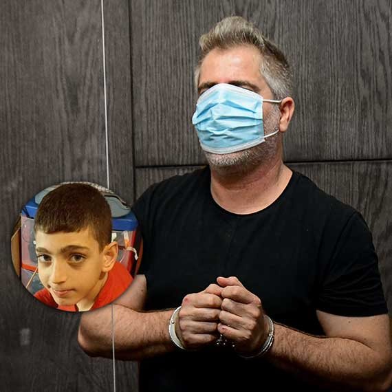 הדורס, ערן אזולאי, בהארכת מעצרו; בתמונה הקטנה: ברק חורי ז"ל